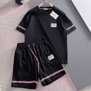 Moncler T-Shirt And Short Sets In Cotton
